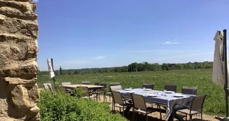 terrasse avec deux tables de 10 personnes_2 terrasse avec deux tables de 10 personnes_2